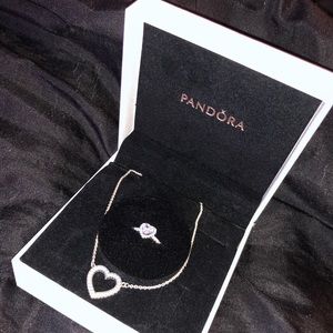 Pandora heart ring and necklace set.